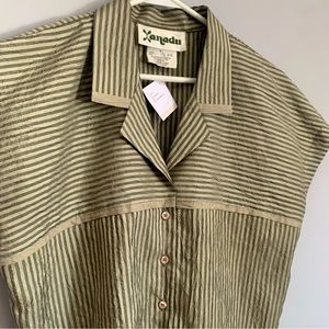Vintage Xanadu Button Front Blouse Boxy Cut Size 11/12